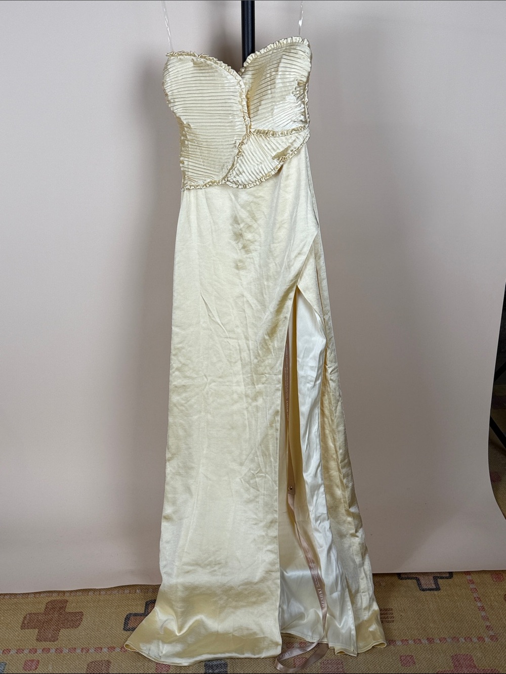 Meshki NWT Larissa Satin Maxi Dress